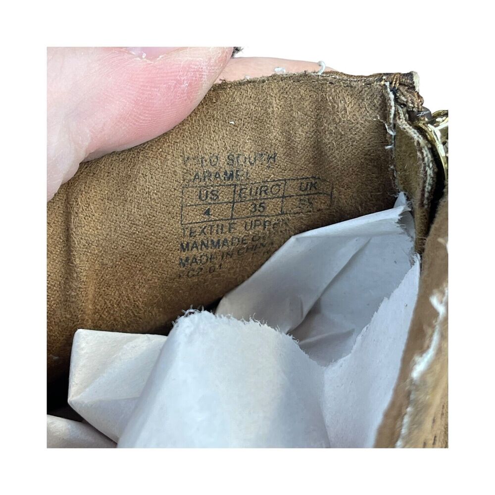 Kenneth Cole Reaction Wild South Girls Caramel Side Way Low Heel Ankle Bootie 4 - Picture 4 of 7